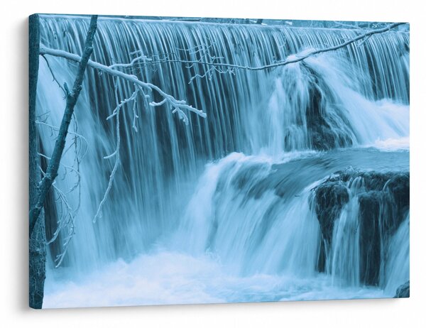 Obraz - lodowe wodospady (70x50 cm)