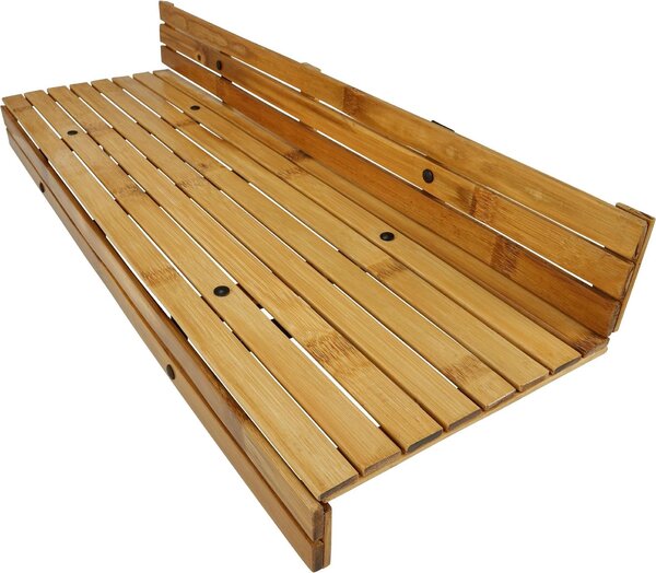 Wiszcy stolik balkonowy, barek balkonowy wykonany z bambusa 88x28x17 cm Stolik