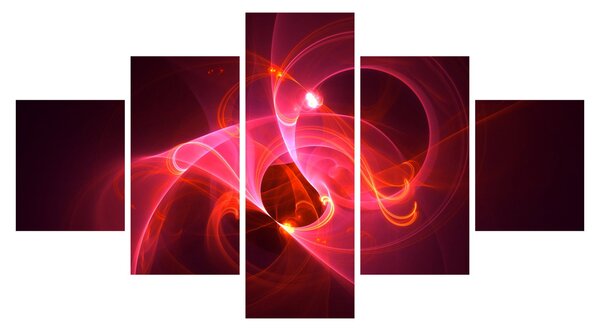 Nowoczesny obraz różowej abstrakcji (125x70 cm)
