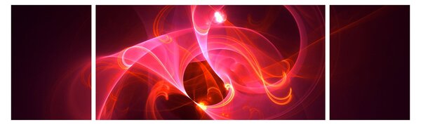 Nowoczesny obraz różowej abstrakcji (170x50 cm)