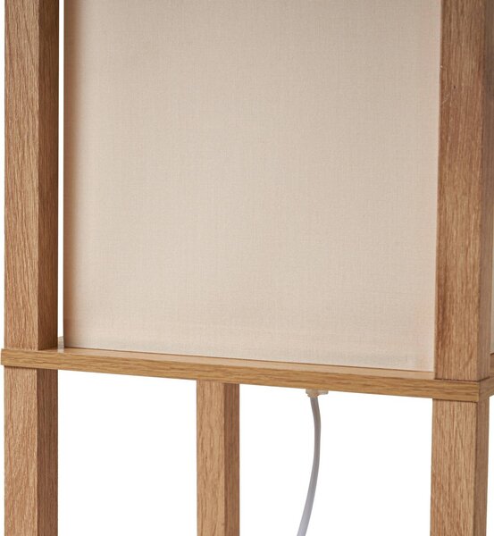 Lampa stojąca Birta Lindby, jasne drewno, salon / jadalnia, drewno, nowoczesny