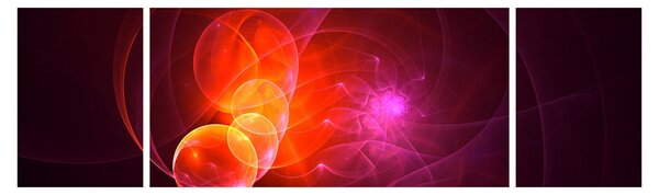 Nowoczesny obraz różowej abstrakcji (170x50 cm)