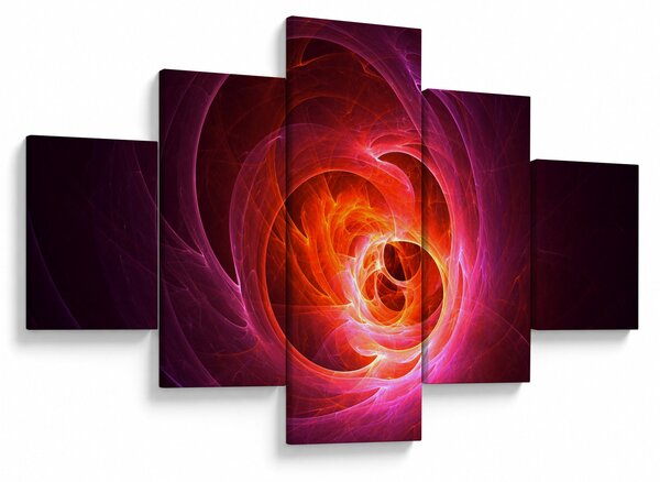 Nowoczesny obraz różowej abstrakcji (125x70 cm)