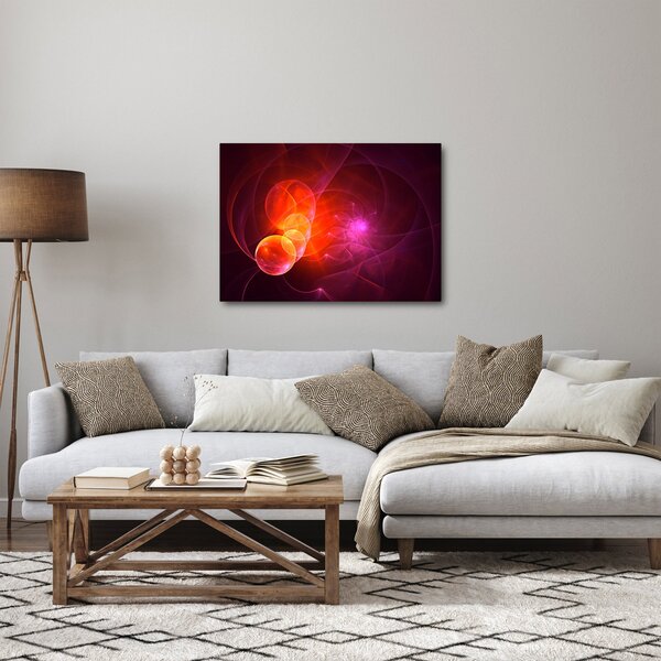 Nowoczesny obraz różowej abstrakcji (70x50 cm)