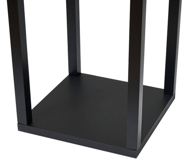 Lampa stojąca Birta Lindby, czarny, salon / jadalnia, drewno, nowoczesny