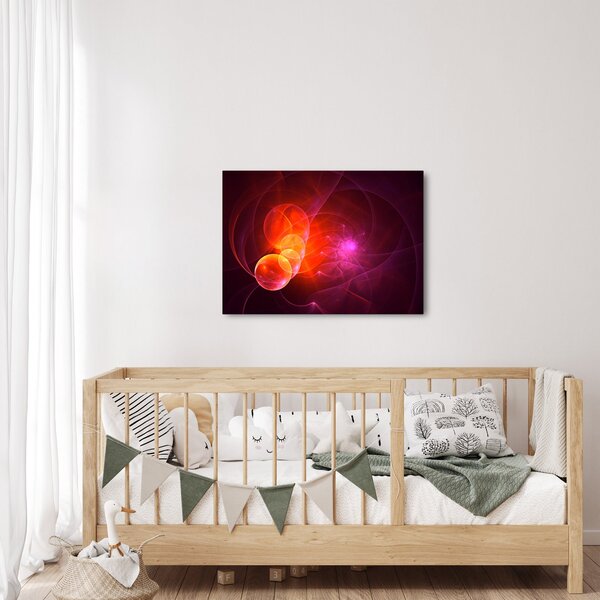 Nowoczesny obraz różowej abstrakcji (70x50 cm)
