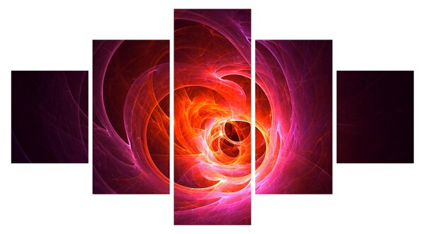 Nowoczesny obraz różowej abstrakcji (125x70 cm)