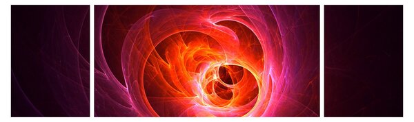 Nowoczesny obraz różowej abstrakcji (170x50 cm)