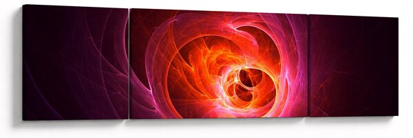 Nowoczesny obraz różowej abstrakcji (170x50 cm)