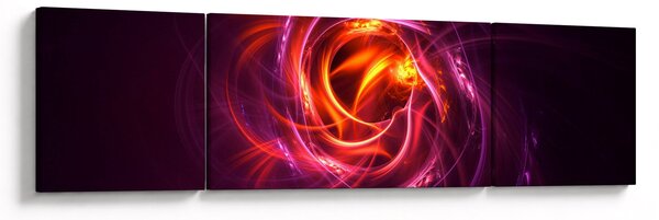 Obraz świecącej nowoczesnej abstrakcji (170x50 cm)