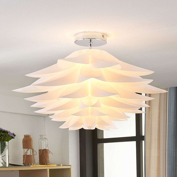 Designerska lampa sufitowa biała 50 cm - Rimon Oswietlenie wewnetrzne