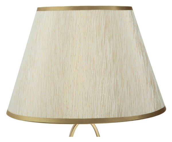 Biała lampa stołowa z konstrukcją w złotym kolorze Mauro Ferretti Glam Flush