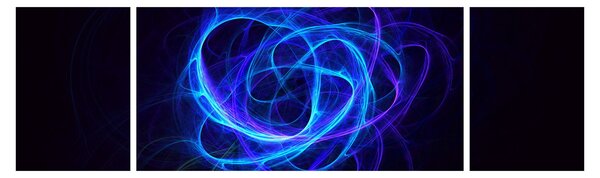 Obraz niebieskiej abstrakcyjnej piłki (170x50 cm)