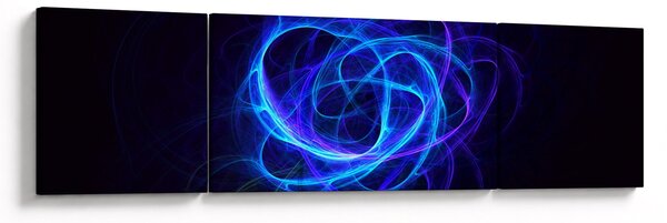 Obraz niebieskiej abstrakcyjnej piłki (170x50 cm)