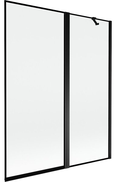 Mexen Mist parawan nawannowy 2-skrzydłowy prawy 140 x 150 cm, czarna ramka, czarny - 8A9-140-011-70-70-P