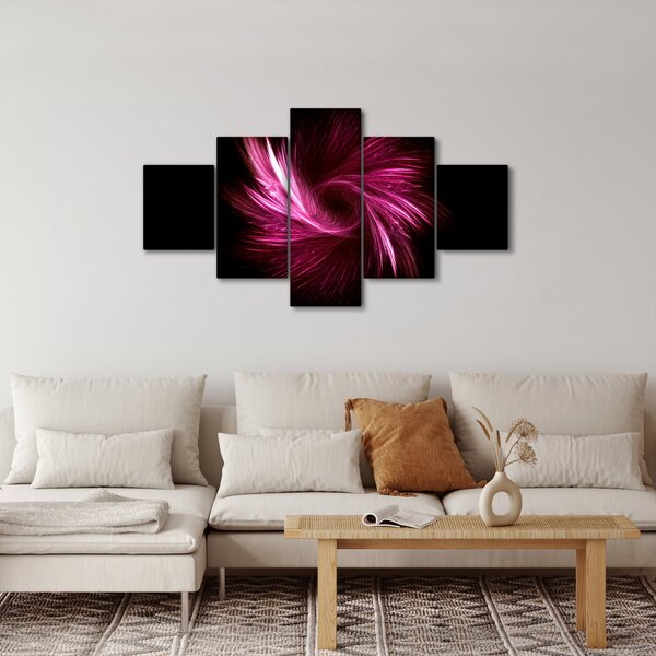 Obraz - różowa abstrakcja (125x70 cm)