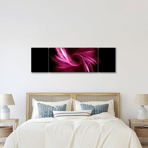 Obraz - różowa abstrakcja (170x50 cm)