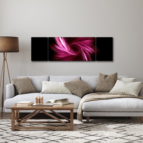 Obraz - różowa abstrakcja (170x50 cm)