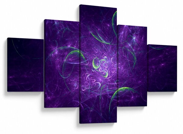 Obraz - fioletowa abstrakcja (125x70 cm)