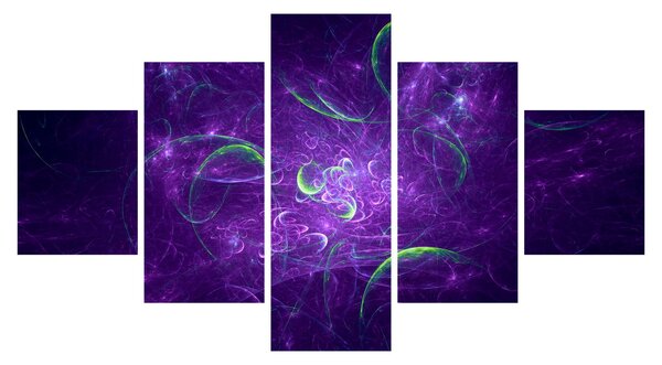 Obraz - fioletowa abstrakcja (125x70 cm)