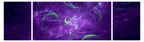 Obraz - fioletowa abstrakcja (170x50 cm)