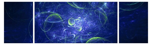 Obraz - niebieska abstrakcja (170x50 cm)