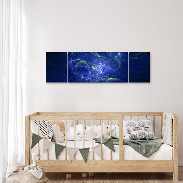 Obraz - niebieska abstrakcja (170x50 cm)