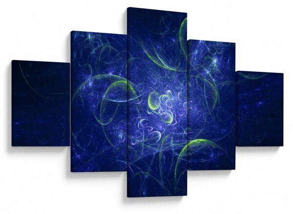 Obraz - niebieska abstrakcja (125x70 cm)