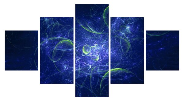 Obraz - niebieska abstrakcja (125x70 cm)