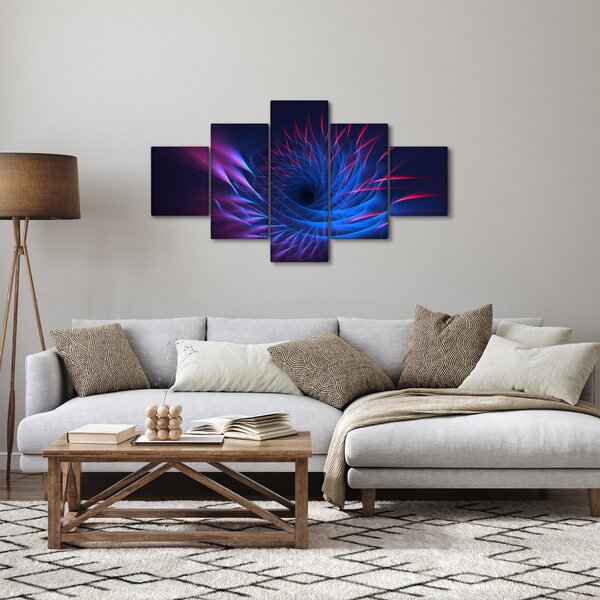 Obraz - abstrakcja kwiatu (125x70 cm)
