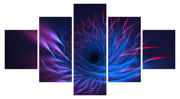 Obraz - abstrakcja kwiatu (125x70 cm)