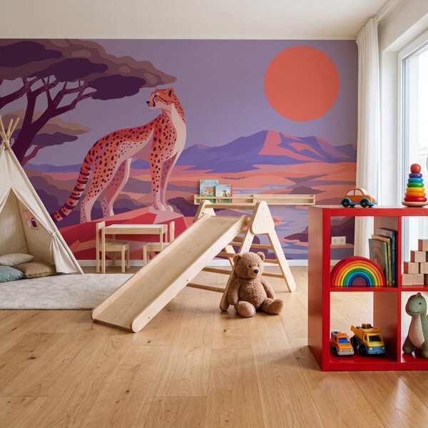 Fototapeta Gepard stojący na skale, Fototapety z zwierzętami, Popularne Fototapety, t01040v1 - Tapeko.pl