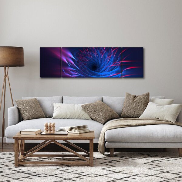 Obraz - abstrakcja kwiatu (170x50 cm)