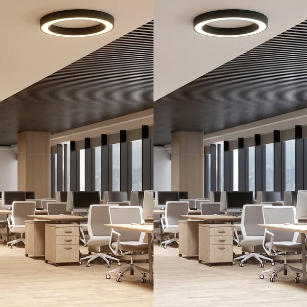 Lampa Sufitowa Arcchio, Sharelyn, ściemnialny, czarny, kuchnia, aluminium, nowoczesny