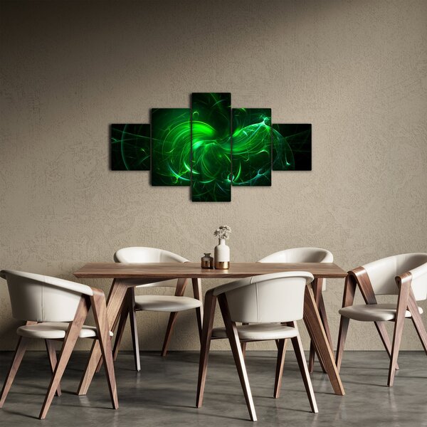 Obraz - zielona abstrakcja (125x70 cm)