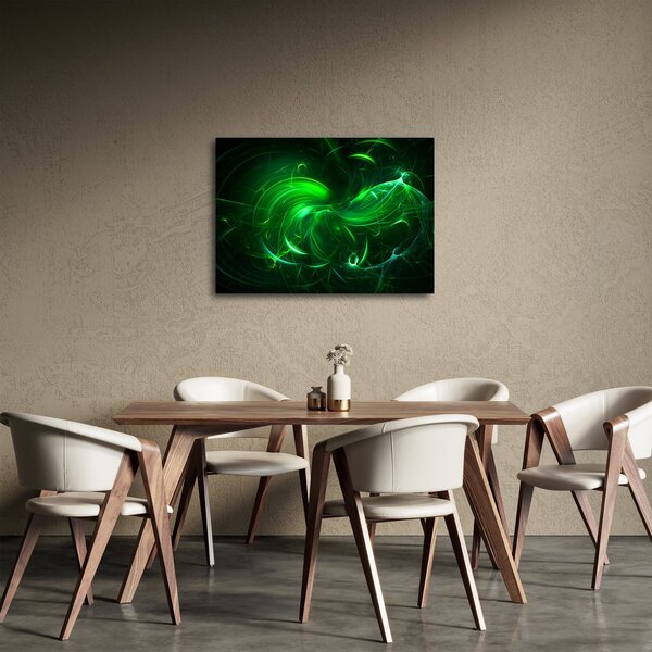 Obraz - zielona abstrakcja (70x50 cm)