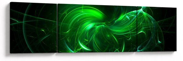 Obraz - zielona abstrakcja (170x50 cm)