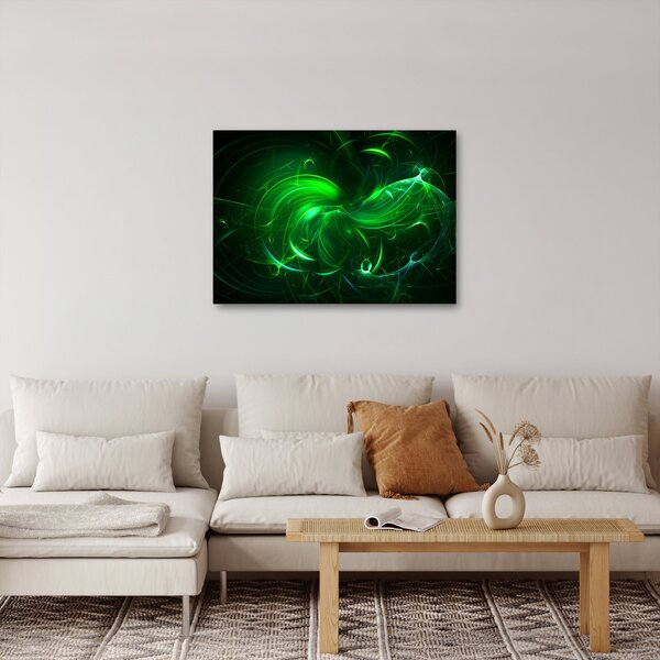 Obraz - zielona abstrakcja (70x50 cm)