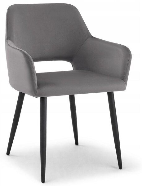 Nowoczesne stylowe krzesło kuchnia jadalnia salon velvet KT205 Olivia szary