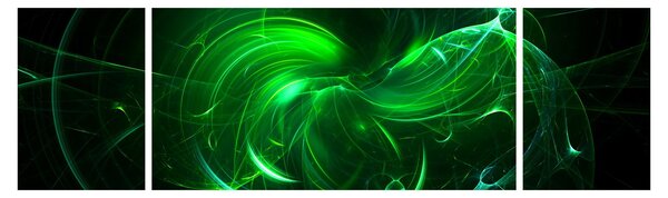 Obraz - zielona abstrakcja (170x50 cm)