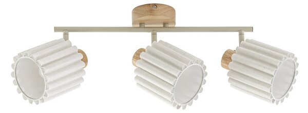 Lampa Sufitowa Lindby, Shiloh, ściemnialny, drewniany, salon, tkanina | tekstylia, nowoczesny