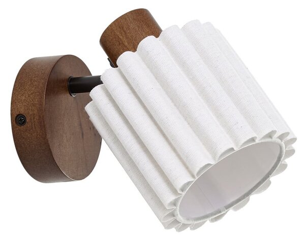 Lampa Ścienna Lindby, Shiloh, ściemnialny, drewniany, salon, tkanina | tekstylia, nowoczesny