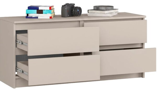 Kaszmirowa niska komoda z 4 szufladami H8-F89