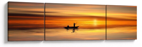 Obraz - żeglowanie na łodzi (170x50 cm)