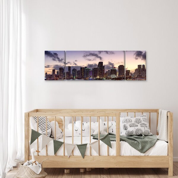 Obraz metropolii z drapaczami chmur (170x50 cm)