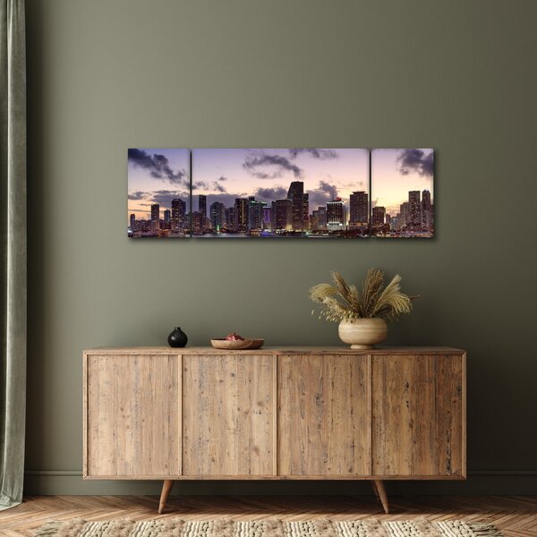 Obraz metropolii z drapaczami chmur (170x50 cm)
