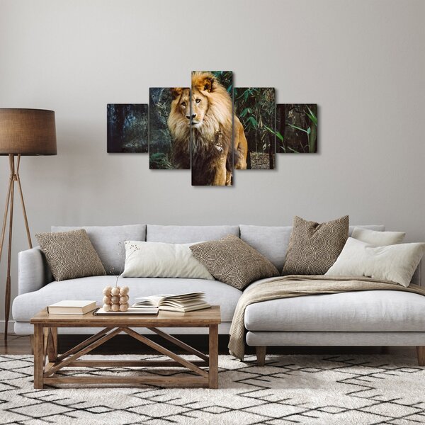 Obraz lwa w naturze (125x70 cm)