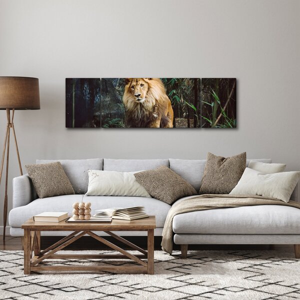 Obraz lwa w naturze (170x50 cm)