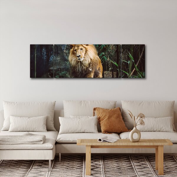 Obraz lwa w naturze (170x50 cm)