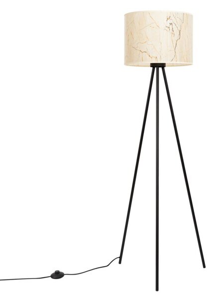 Lampa stojąca podłogowa z abażurem beżowy marmur trójnóg 1xE27 15W NEVIA Sollux Lighting